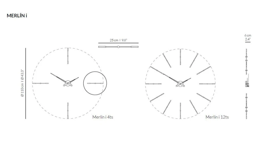 Часы Merlin 12 i Chrome+White Nomon — фото 2