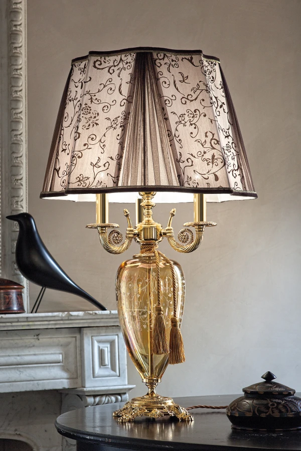 Настольная лампа с абажуром рубиновая Aida Euroluce Light of Italy — фото 1