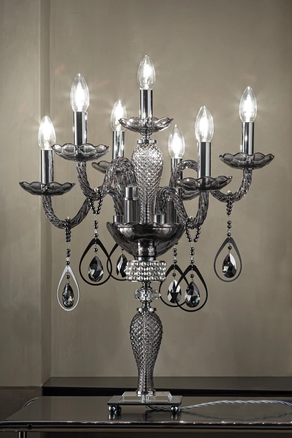 Большая настольная лампа 51 см дымчатая Toochic Euroluce Light of Italy — фото 1