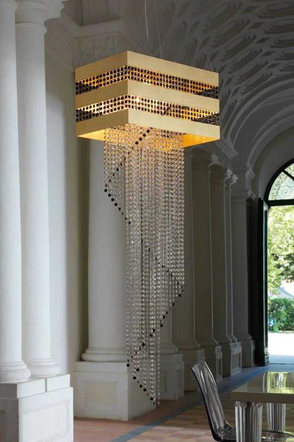Люстра подвесная с абажуром прозрачная Hydra S5 Euroluce Light of Italy — фото 1