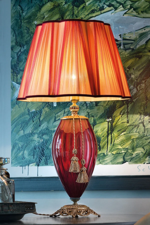 Большая настольная лампа с абажуром 47 см Alyssa Euroluce Light of Italy — фото 1