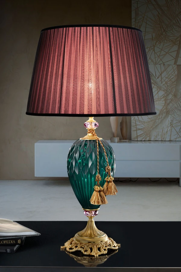 Большая настольная лампа с абажуром 45 см Diamond Euroluce Light of Italy — фото 1