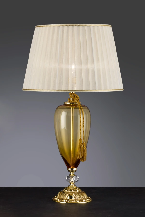 Настольная лампа с абажуром янтарная 1002 Euroluce Light of Italy — фото 1