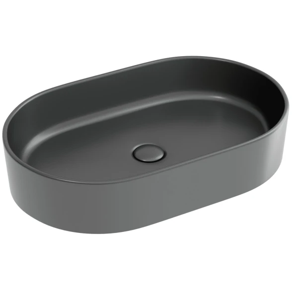 Накладная раковина 60 см темный антрацит матовая Ceramicanova Element CN6048MDH Ceramicanova — фото 1