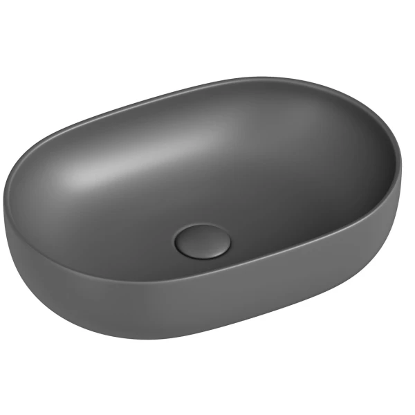 Накладная раковина овальная 60 см антрацит матовая Ceramicanova Element CN6047MH Ceramicanova — фото 1