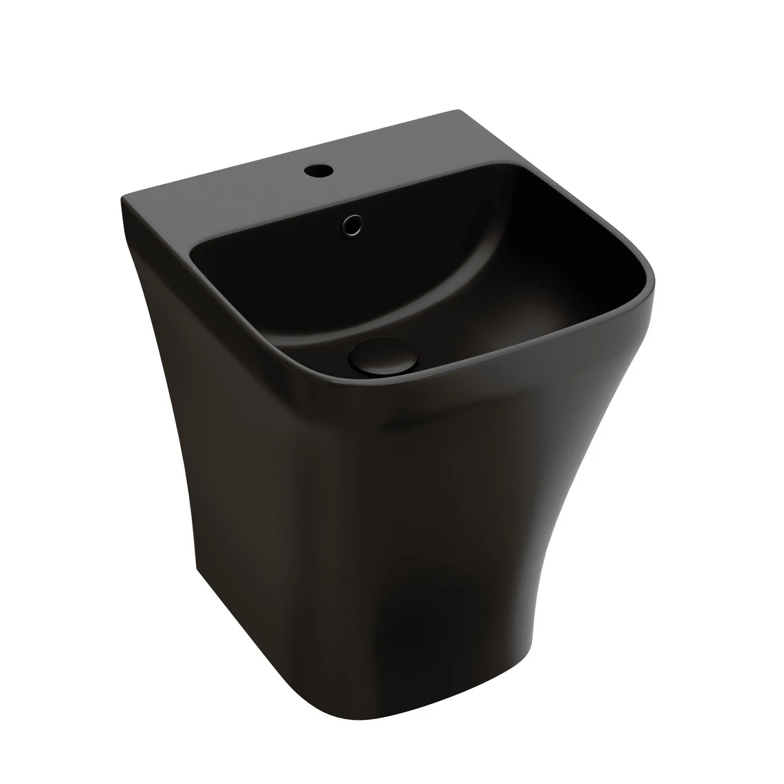 Раковина моноблок подвесная черная матовая Ceramicanova Dion CN6067MB Ceramicanova — фото 1