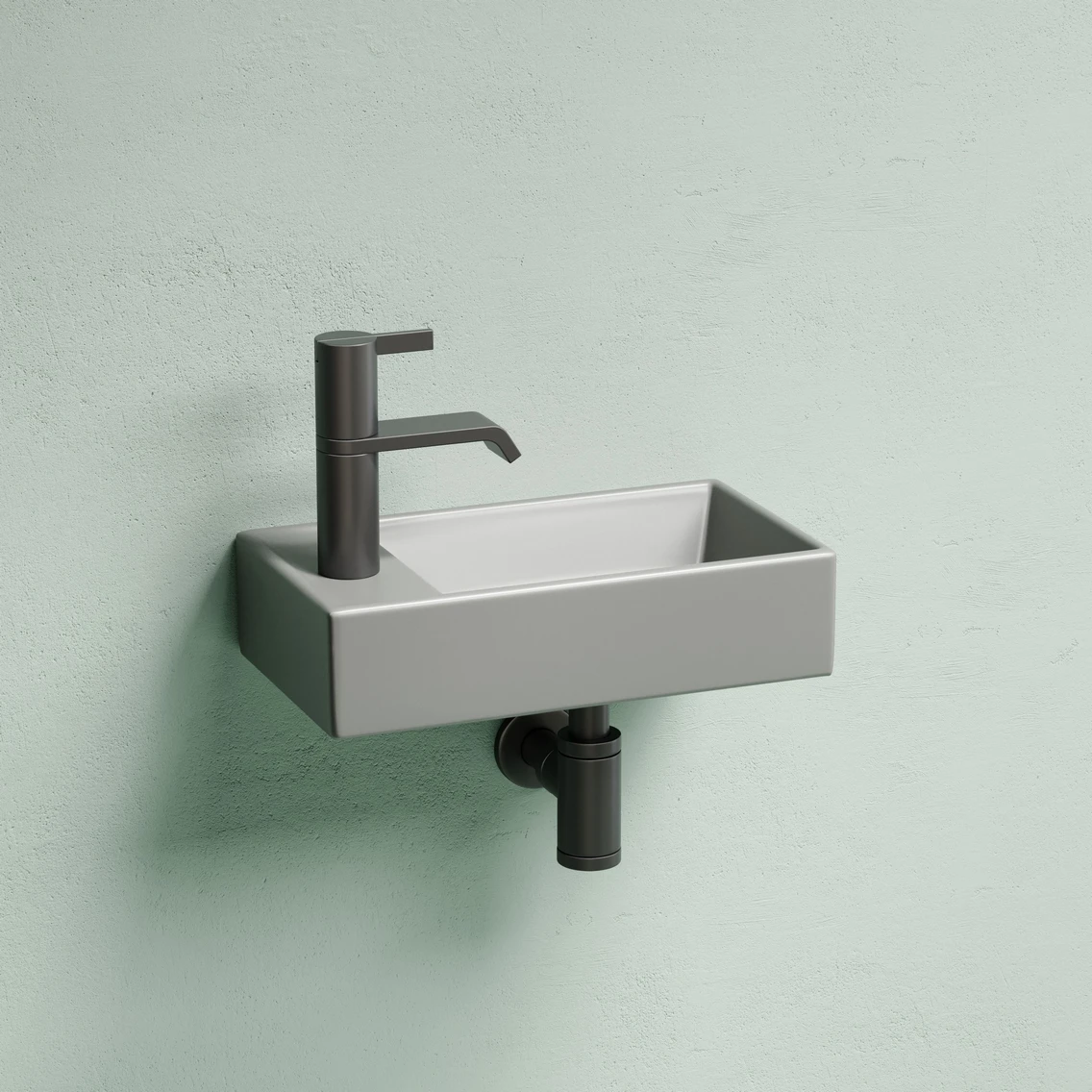Подвесная раковина 40 см антрацит матовая Ceramicanova Element CN6051RMH Ceramicanova — фото 3