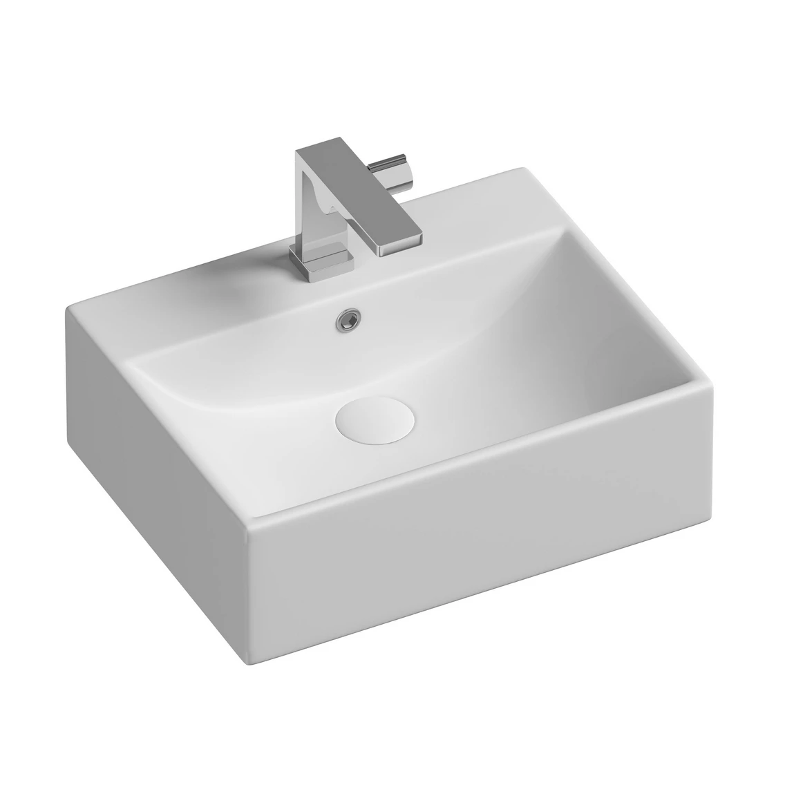 Накладная раковина прямоугольная 50 см белая Ceramicanova Element CN6040 Ceramicanova — фото 1
