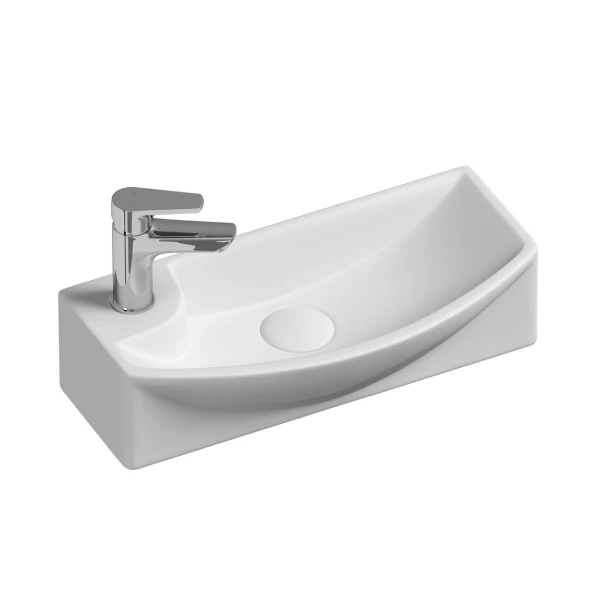 Подвесная раковина прямоугольная 45,5 см белая Ceramicanova Element CN6038R Ceramicanova — фото 1