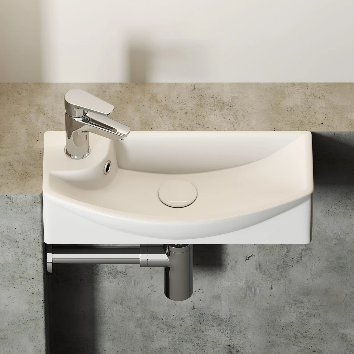 Подвесная раковина прямоугольная 45,5 см белая Ceramicanova Element CN6038R Ceramicanova — фото 3