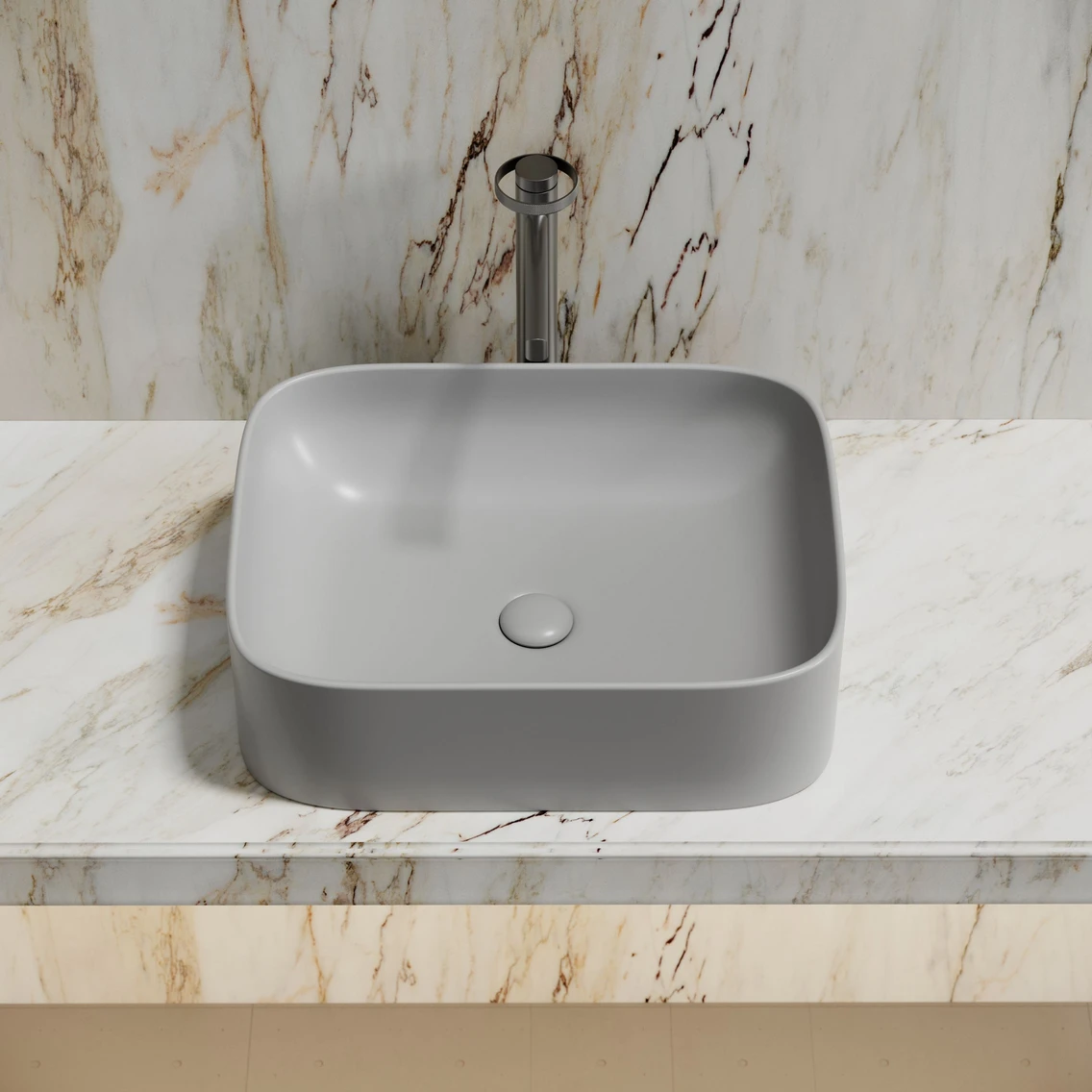 Накладная раковина 50 см серая матовая Ceramicanova Element CN6052MSG Ceramicanova — фото 3