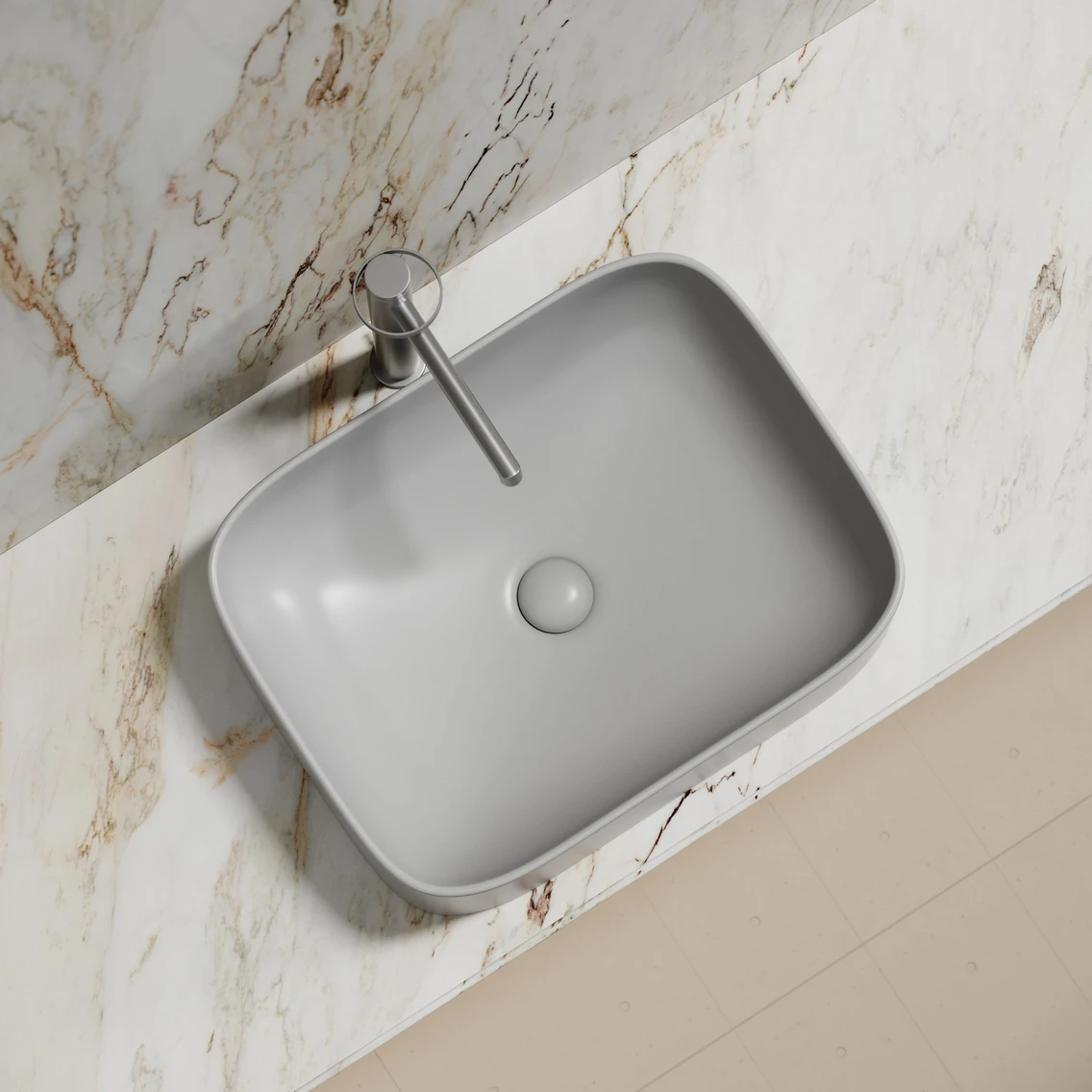 Накладная раковина 50 см серая матовая Ceramicanova Element CN6052MSG Ceramicanova — фото 4