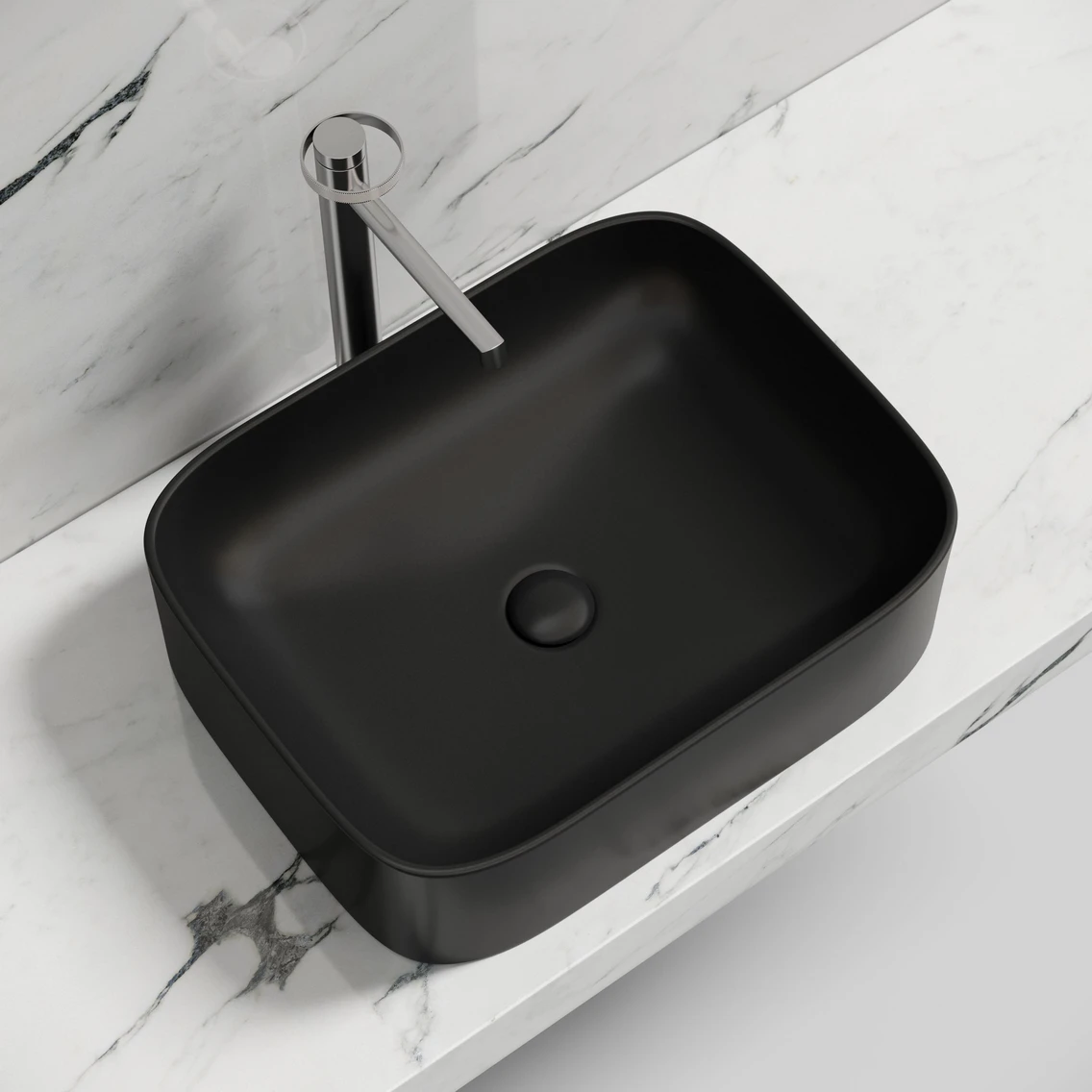 Накладная раковина 50 см черная матовая Ceramicanova Element CN6052MB Ceramicanova — фото 2