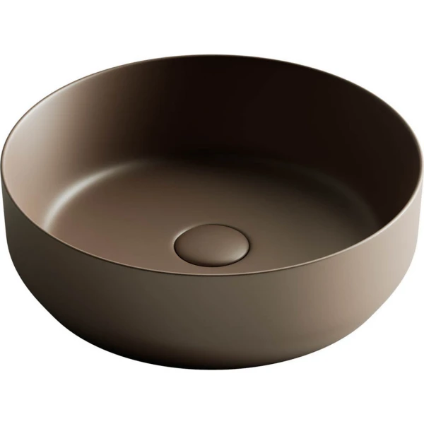 Накладная раковина круглая 39х39 см темно-коричневый матовая Ceramicanova Element CN6022MDB Ceramicanova — фото 1
