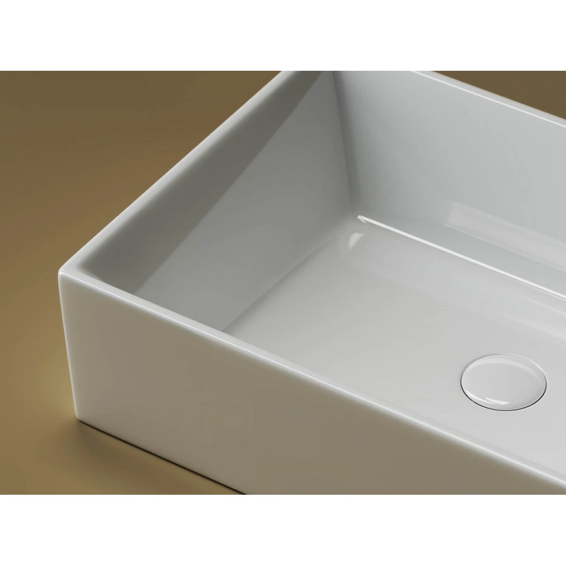 Накладная раковина прямоугольная 59х39 см белая Ceramicanova Element CN5013 Ceramicanova — фото 2