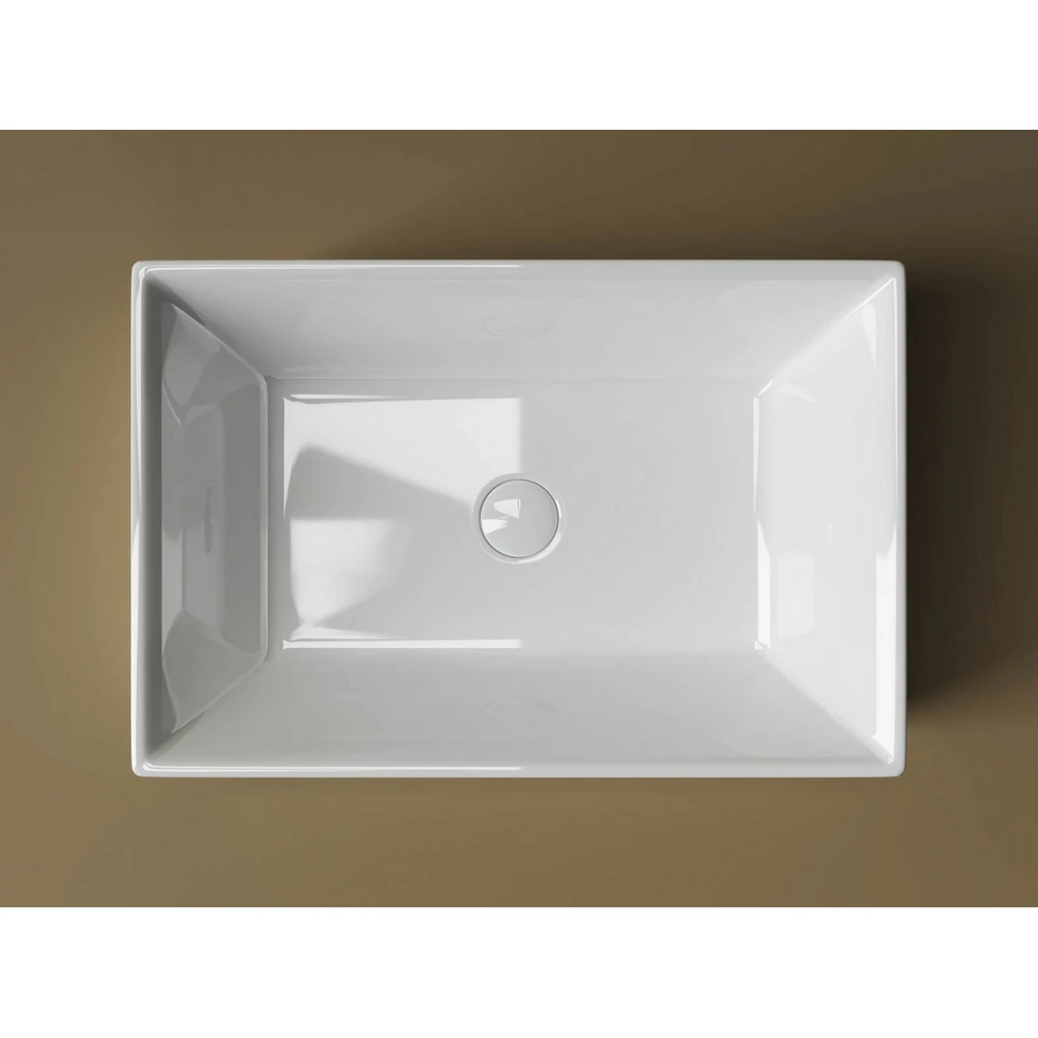 Накладная раковина прямоугольная 59х39 см белая Ceramicanova Element CN5013 Ceramicanova — фото 3