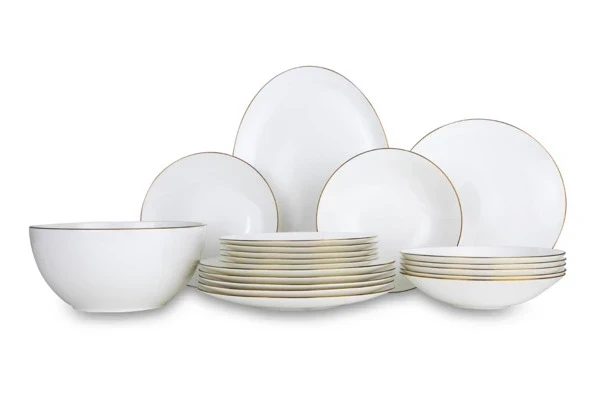 Сервиз столовый на 6 персон, 20 предметов фарфор костяной Золотая линия NARUMI — фото 1