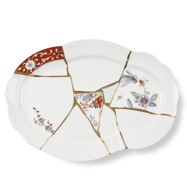Блюдо фарфоровое Kintsugi Seletti — фото 1