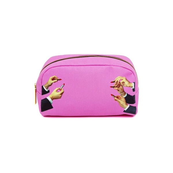 Косметичка розовая 13х23 Lipsticks Pink Seletti — фото 1