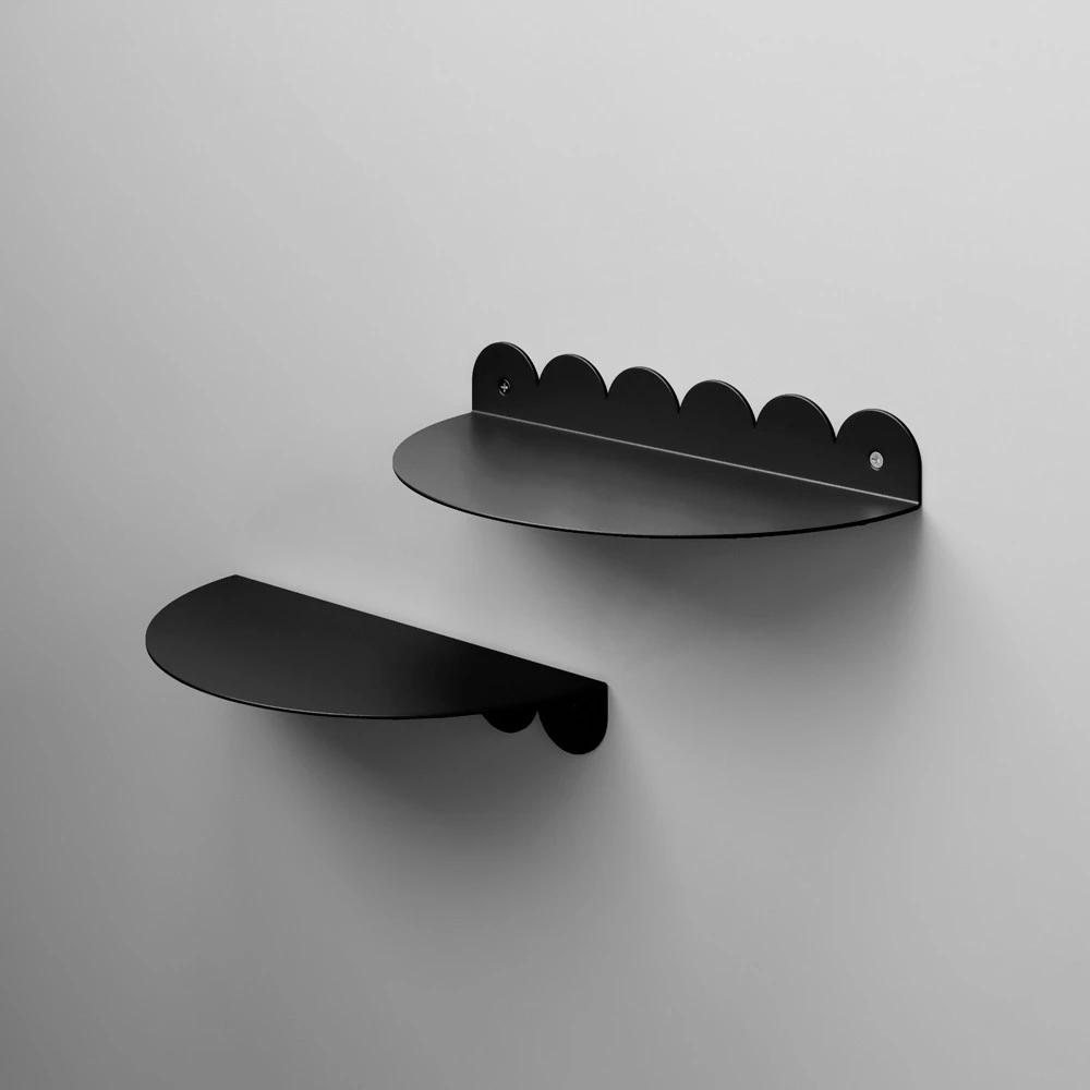 Полочка 30,5x15x4,5 см черная RAL 9005 Uzor TM Studio — фото 1