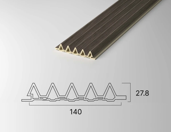 Рифленая стеновая панель деревянная 140х3000 мм 140 triangle БАЙДЖАКС стеновые панели — фото 1