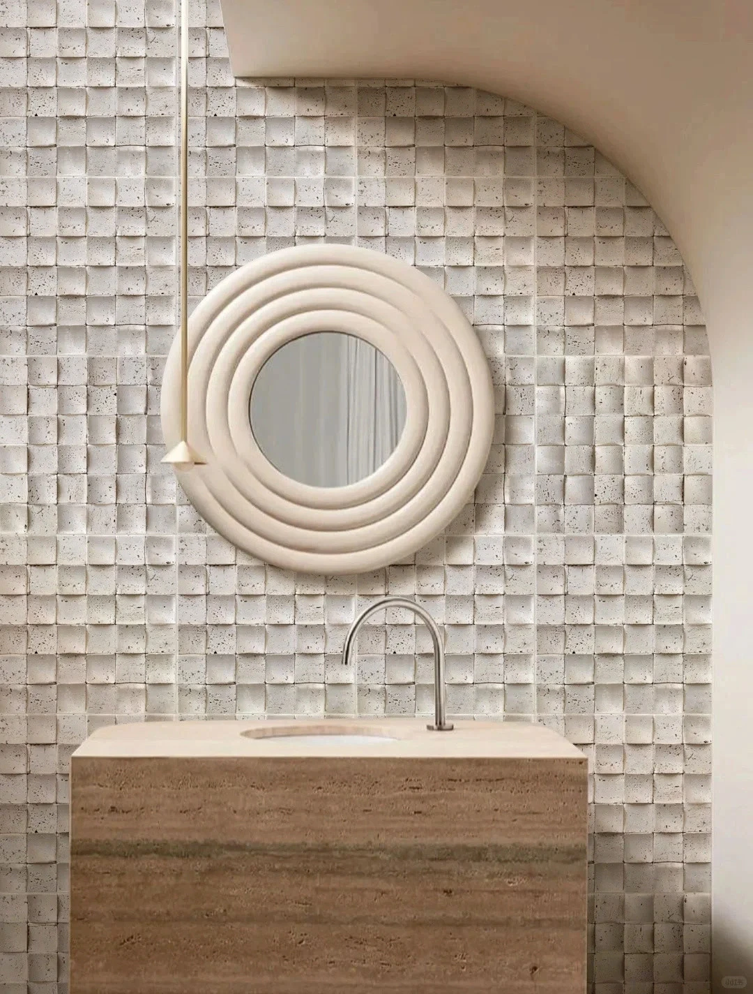 Панель 600х1200 мм Травертин мозайка Travertine Mosaic БАЙДЖАКС стеновые панели — фото 1