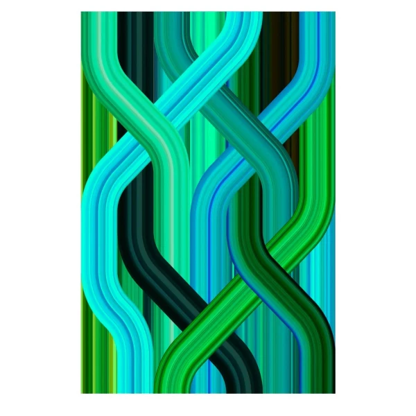 Ковер Wave Green Rectangular Qeeboo — фото 1