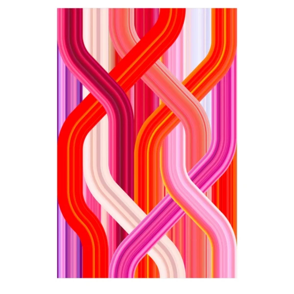 Ковер Wave Red Rectangular Qeeboo — фото 1