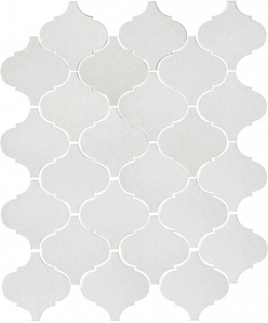 Керамическая плитка Арабески белый глянцевый 26x30x0,7 из 24 частей 6,5х6,5 Kerama Marazzi — фото 1