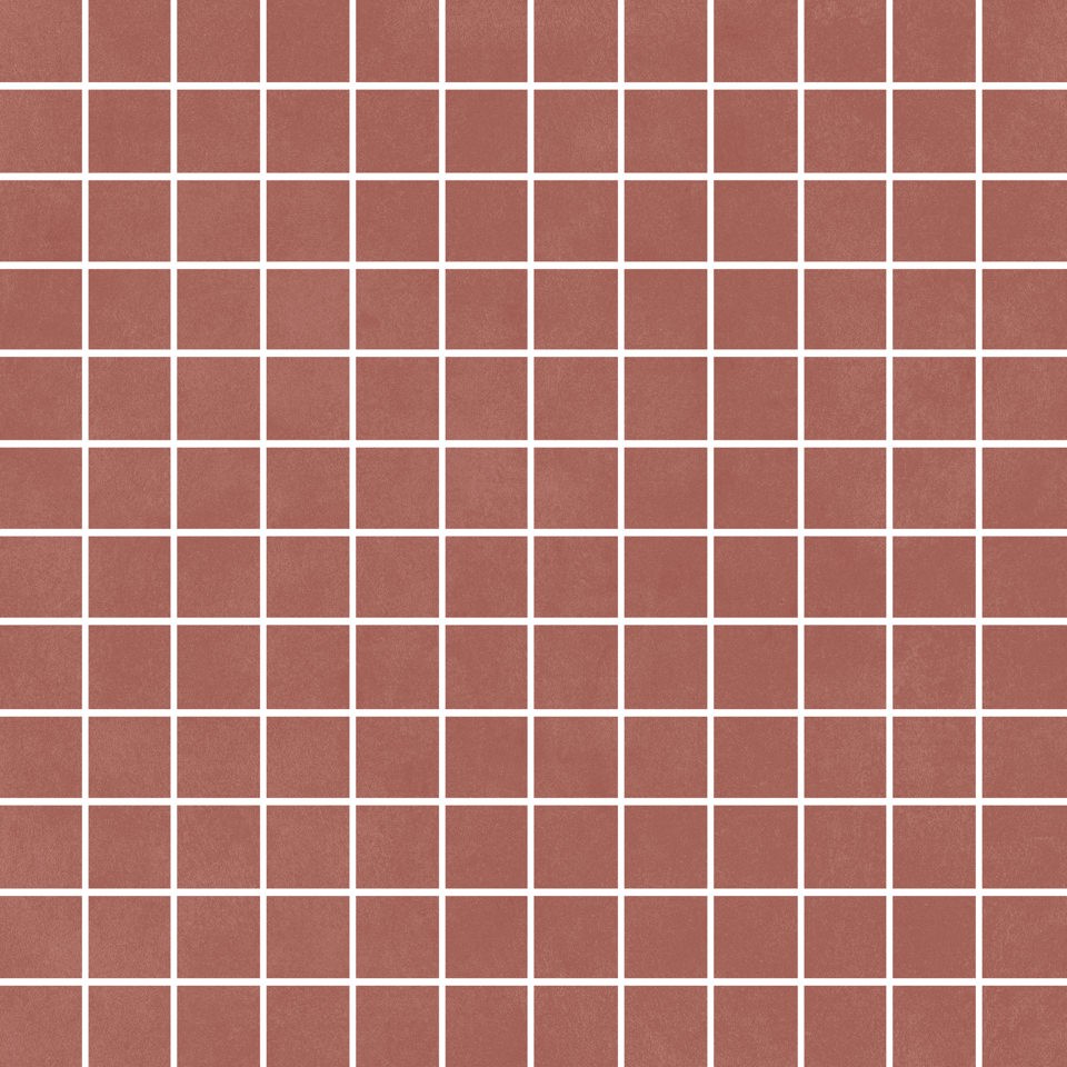 Керамическая плитка Таделакт красный матовый 29,8x29,8x0,35 из 144 частей 2,3х2,3 Kerama Marazzi — фото 1