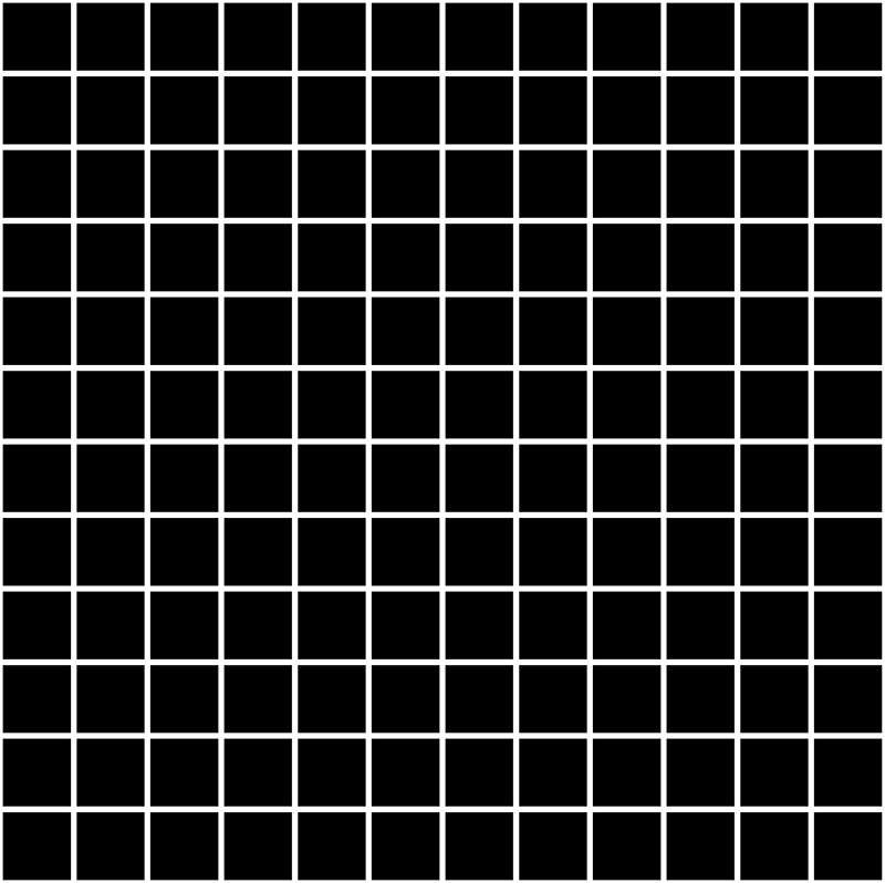 Керамическая плитка Темари черный матовый 29,8x29,8x0,35 из 144 частей 2,3х2,3 Kerama Marazzi — фото 1